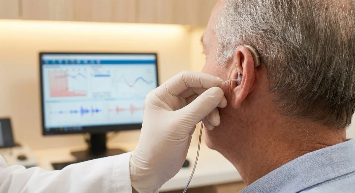 Real-ear verification measurement with probe microphone at Hearing Care Caloundra