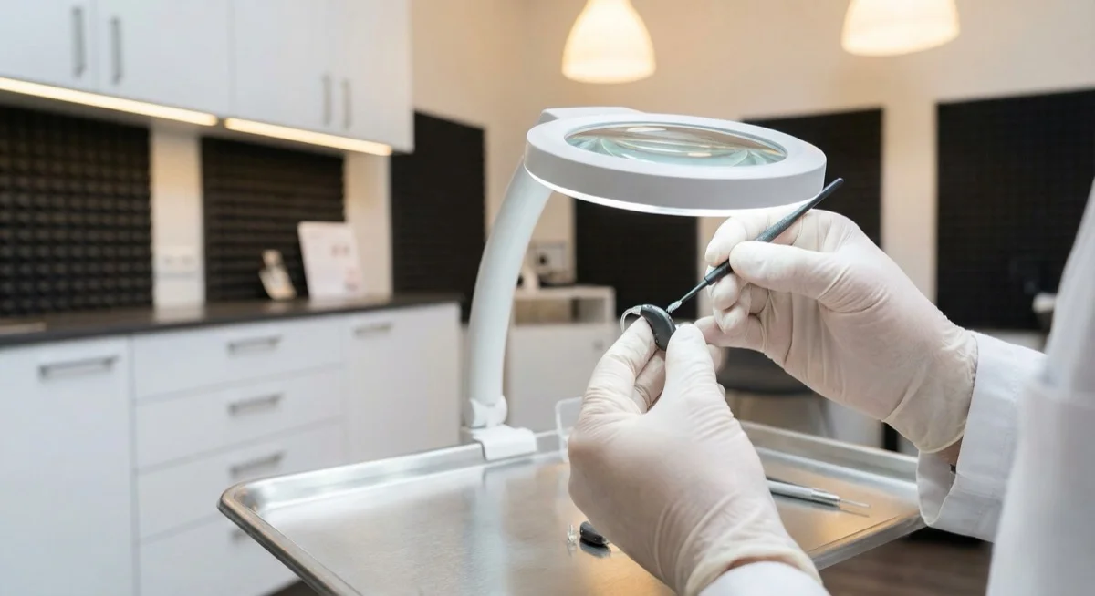 Professional hearing aid maintenance and cleaning service at Hearing Care Caloundra